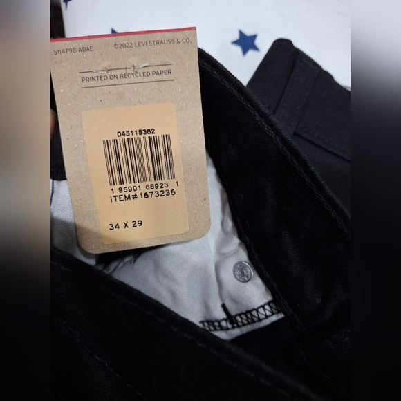 Levi's Men's Slim Black Jeans - Picture 7 of 8